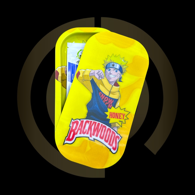 Slim Metal Rolling Tray w/ 3D Magnetic Lid - Honey Boy