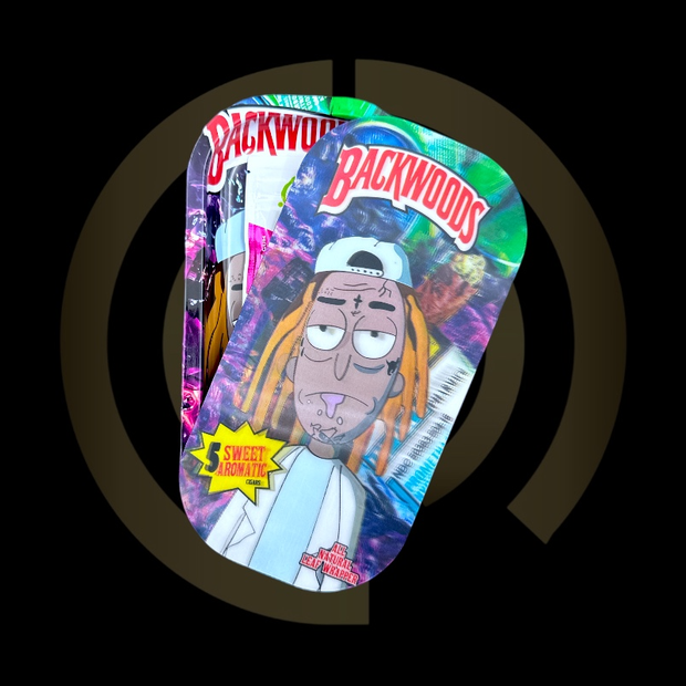 Slim Metal Rolling Tray w/ 3D Magnetic Lid - Hood Mick