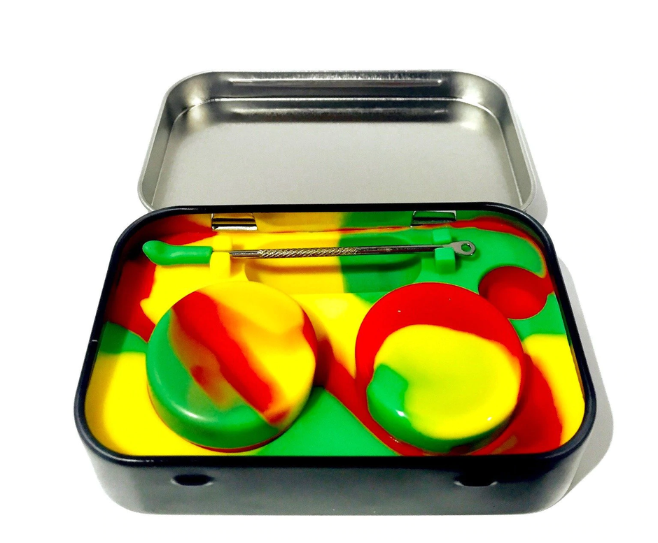 Silicone Container - Tin Case w/ Dab Tool