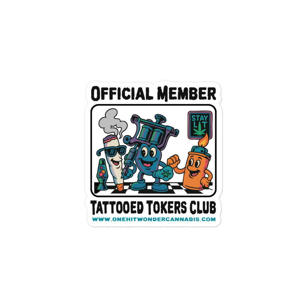 Tattooed Tokers Club Sticker - 3x3in