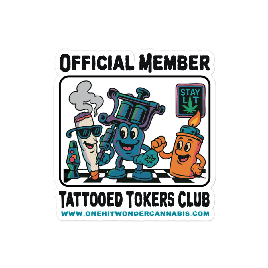 Tattooed Tokers Club Sticker - 4x4in