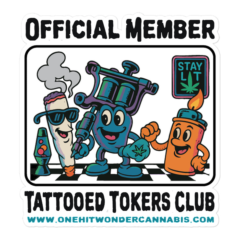 Tattooed Tokers Club Sticker - 5.5x5.5in