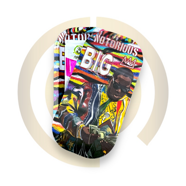 Slim Metal Rolling Tray w/ 3D Magnetic Lid - BIG Stripes