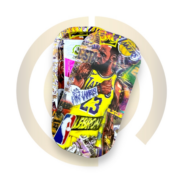 Slim Metal Rolling Tray w/ 3D Magnetic Lid - King J