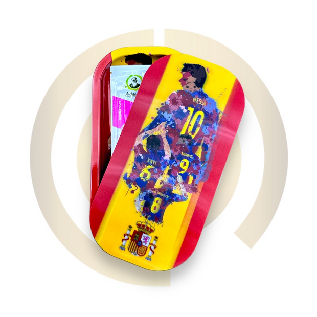 Slim Metal Rolling Tray w/ 3D Magnetic Lid - Barcelona