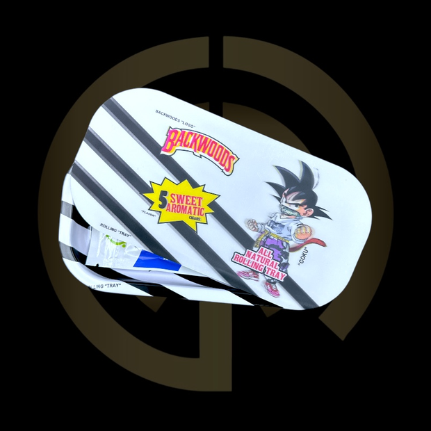 Slim Metal Rolling Tray w/ 3D Magnetic Lid - Monkey Ninja