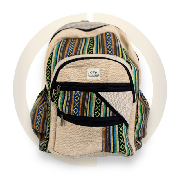 Nature Sacks - Handcrafted Hemp Backpack - Green Design