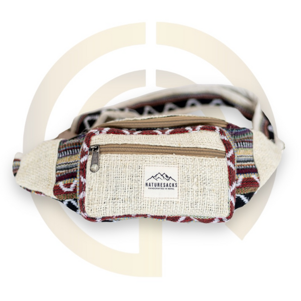 Nature Sacks - Handcrafted Hemp Fanny Packs - Black
