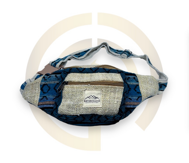 Nature Sacks - Handcrafted Hemp Fanny Packs - Ocean Blue
