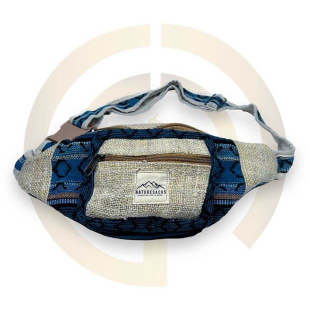 Nature Sacks - Handcrafted Hemp Fanny Packs - Ocean Blue