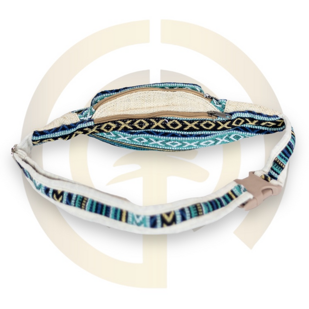 Nature Sacks - Handcrafted Hemp Fanny Packs - Blue