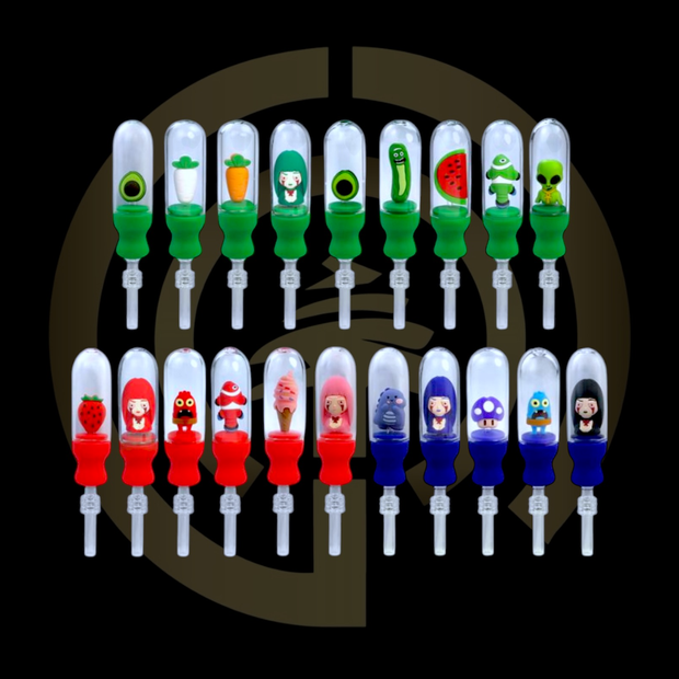 Silicone Nectar Collector - Mini Character Mix (7")