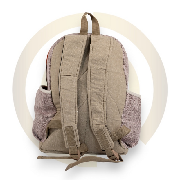 Nature Sacks - Handcrafted Hemp Backpack - Red 2