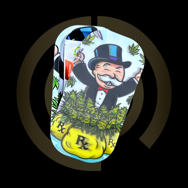 Slim Metal Rolling Tray w/ 3D Magnetic Lid - RX Dealer