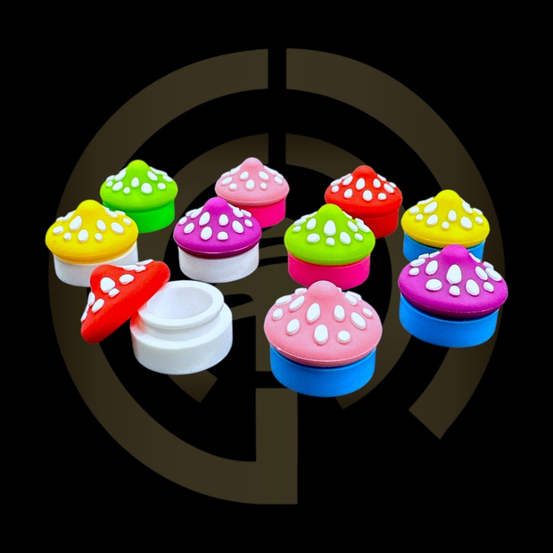 Silicone Container - Mini Mushroom (1")