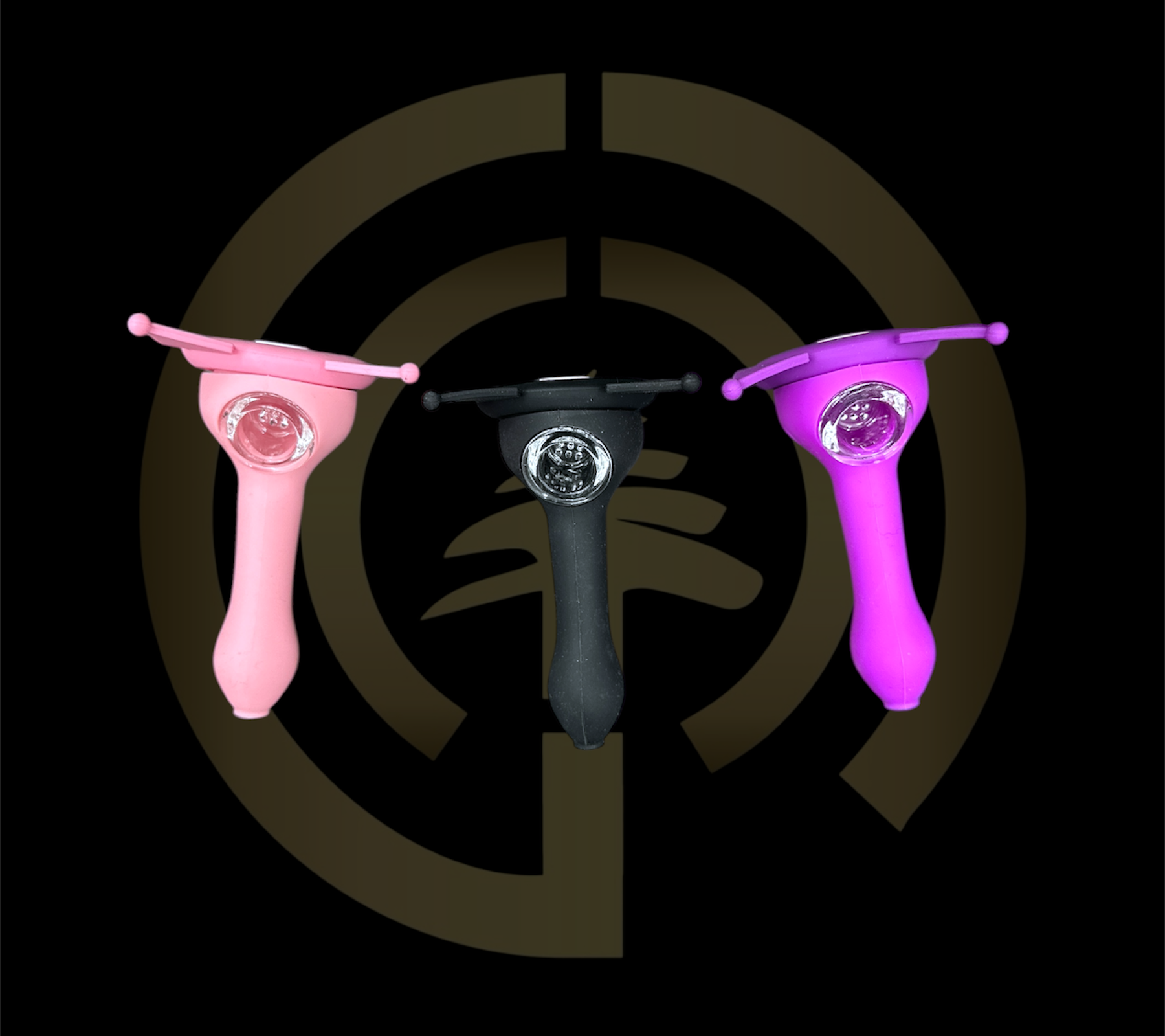 Silicone Hand Pipe - Evil Kitty (4.5