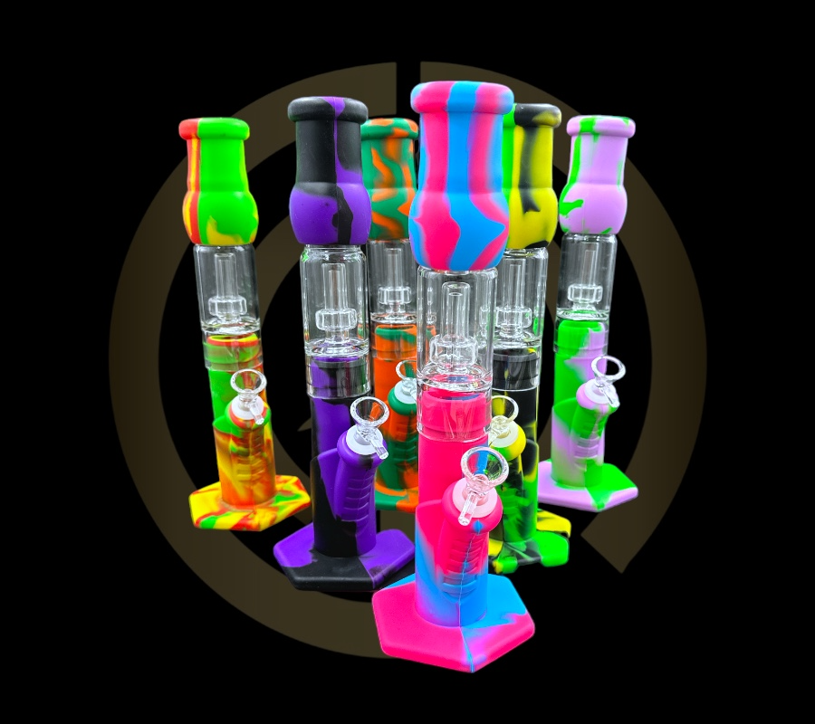 Silicone Water Pipe - Hybrid Straight Beaker (13