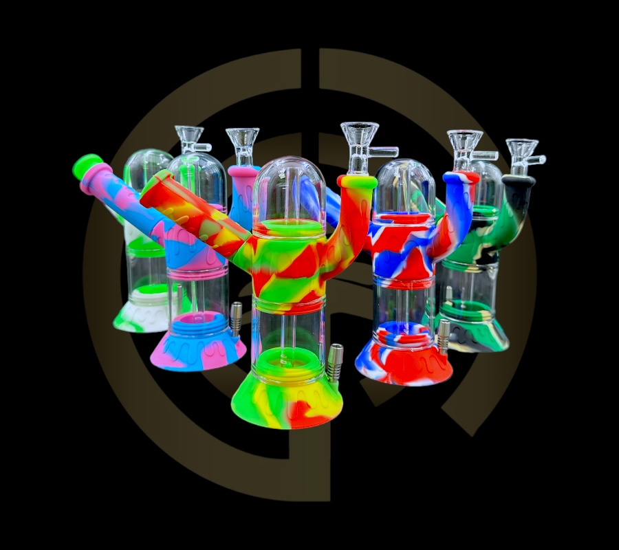 Silicone Water Pipe - Double Sided 2 in 1 (7