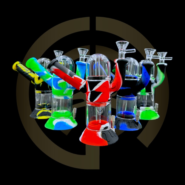 Silicone Water Pipe - Double Sided 2 in 1 (7")