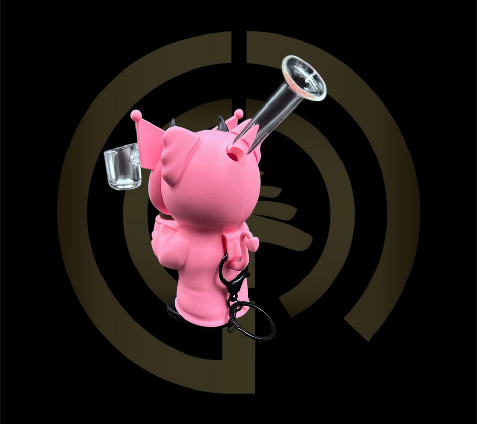 Silicone Water Pipe - Evil Kitten (5.5