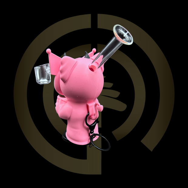 Silicone Water Pipe - Evil Kitten (5.5")