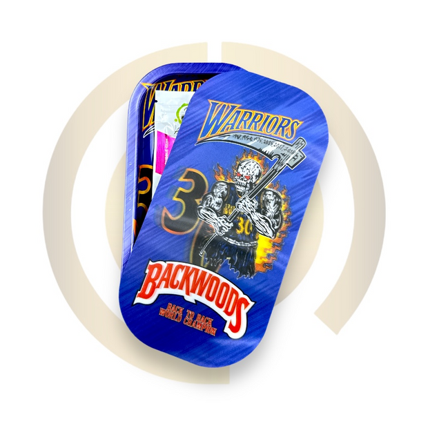 Slim Metal Rolling Tray w/ 3D Magnetic Lid - Skull Baller