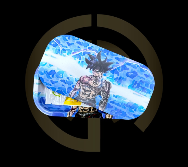 Slim Metal Rolling Tray w/ 3D Magnetic Lid - Tatted Warrior