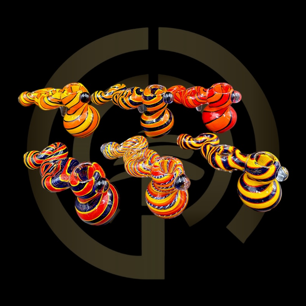 Glass Bubbler - Snake Hole (7")