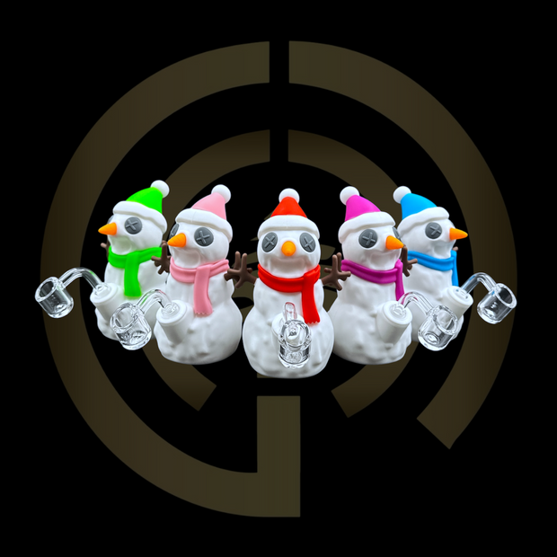 Silicone Water Pipe - Snowman (5.5")
