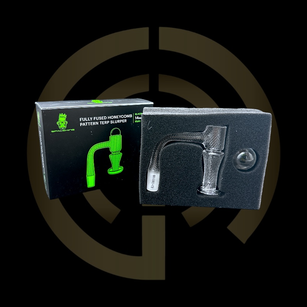 Space King Quartz Bangers - Fully Fused Honeycomb Pattern Terp Slurper (14mm)