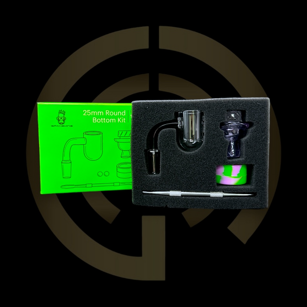 Space King Quartz Bangers - 25mm Round Bottom Kit (14mm)