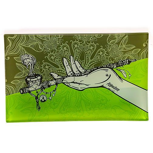 Afghan Hemp - Shatter Resistant Glass Tray [2020 Design]