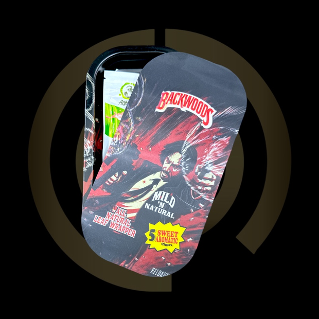 Slim Metal Rolling Tray w/ 3D Magnetic Lid - That Dude