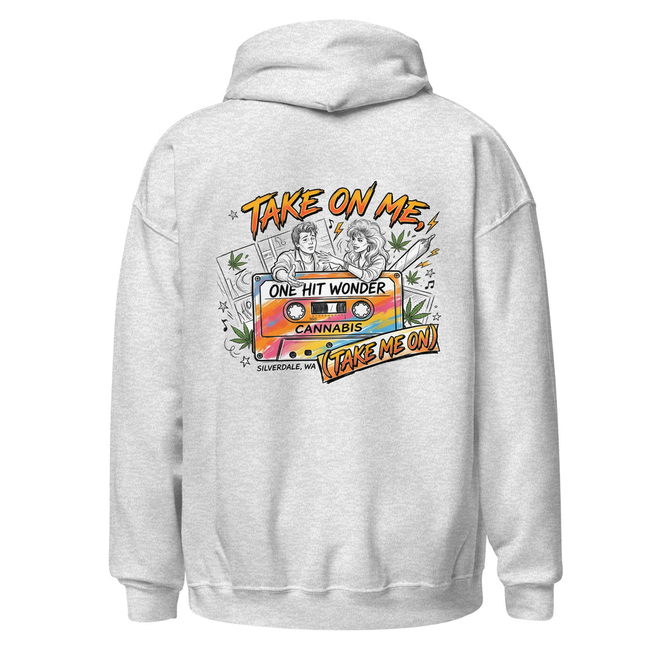 Take On Me Hoodie - Ash, back