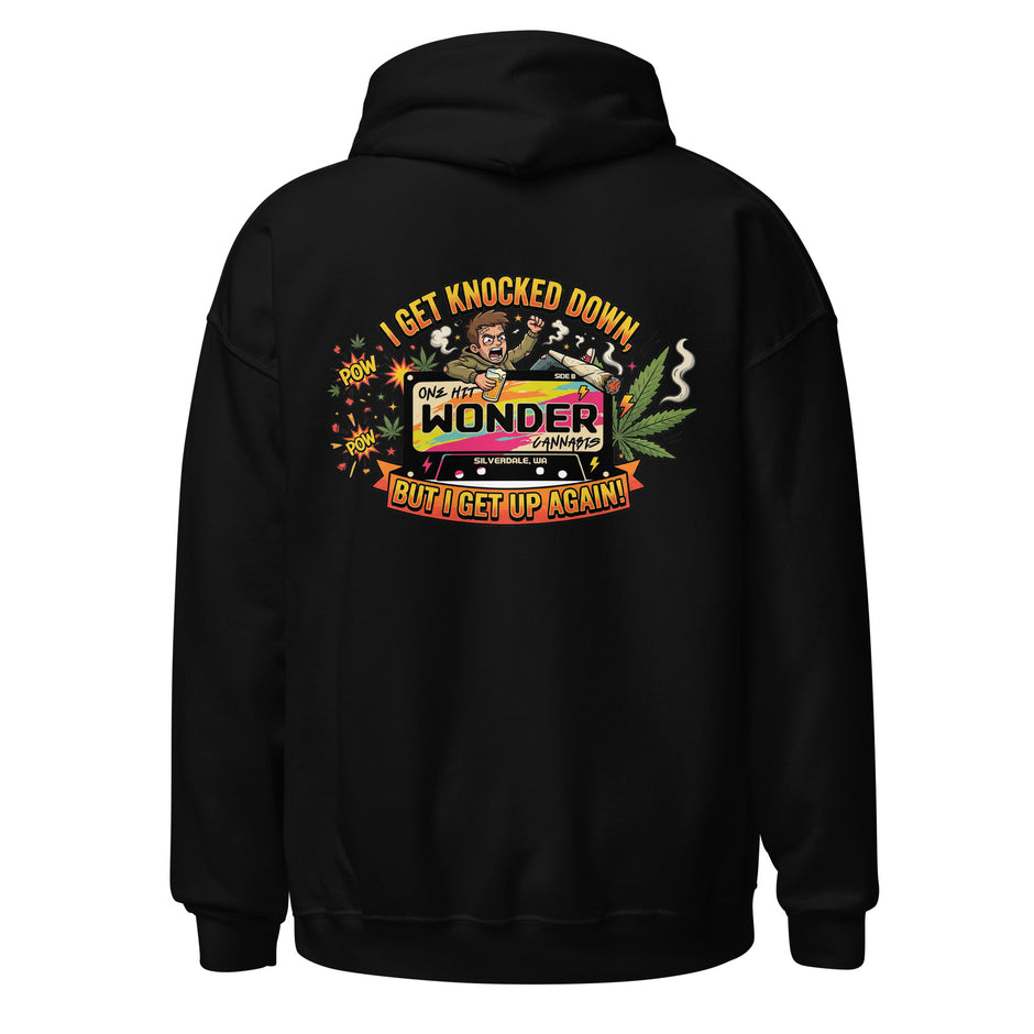 I Get Knocked Down Hoodie - Black, back