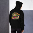 He's Too Stoned Hoodie - Black, back, worn