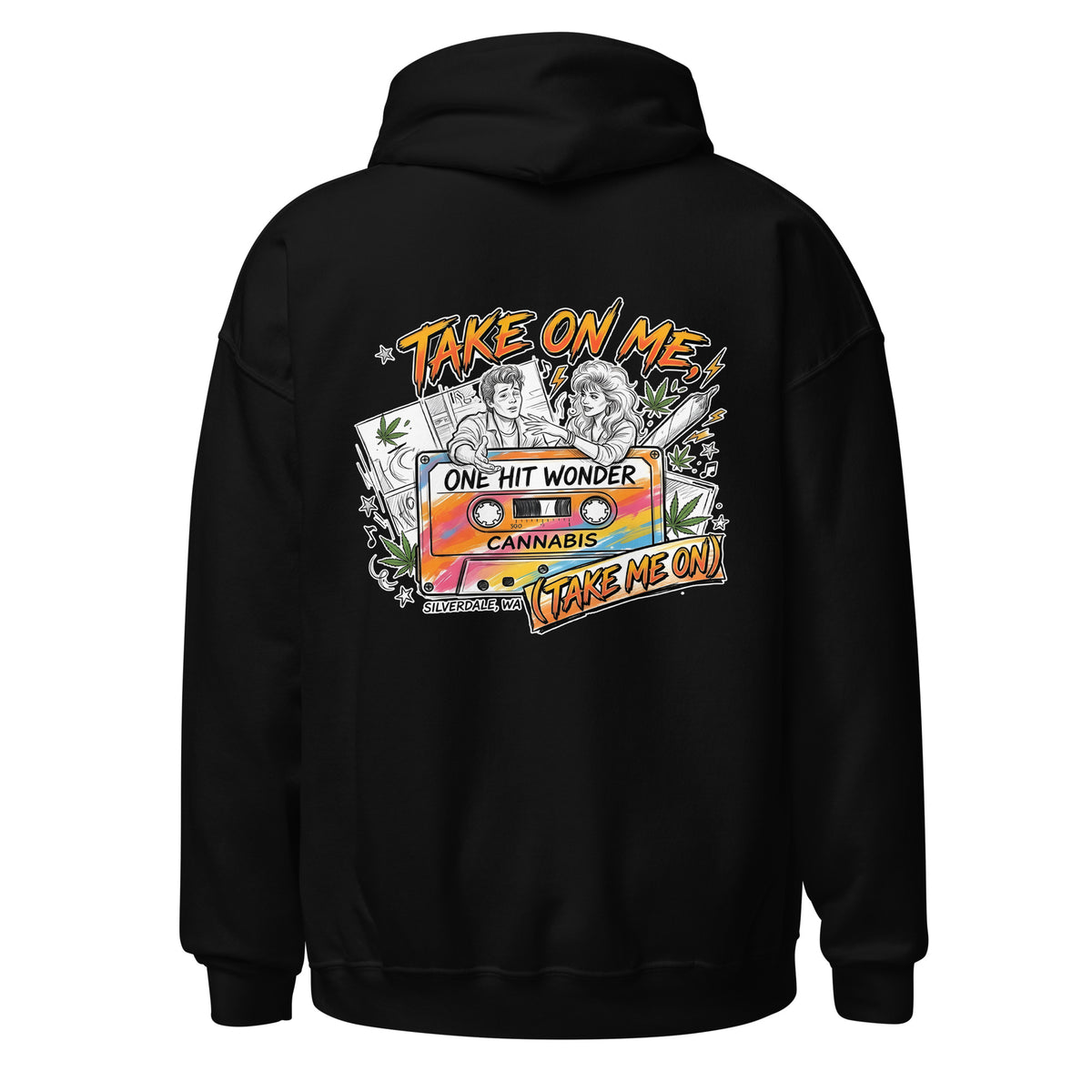 Take On Me Hoodie - Black, back