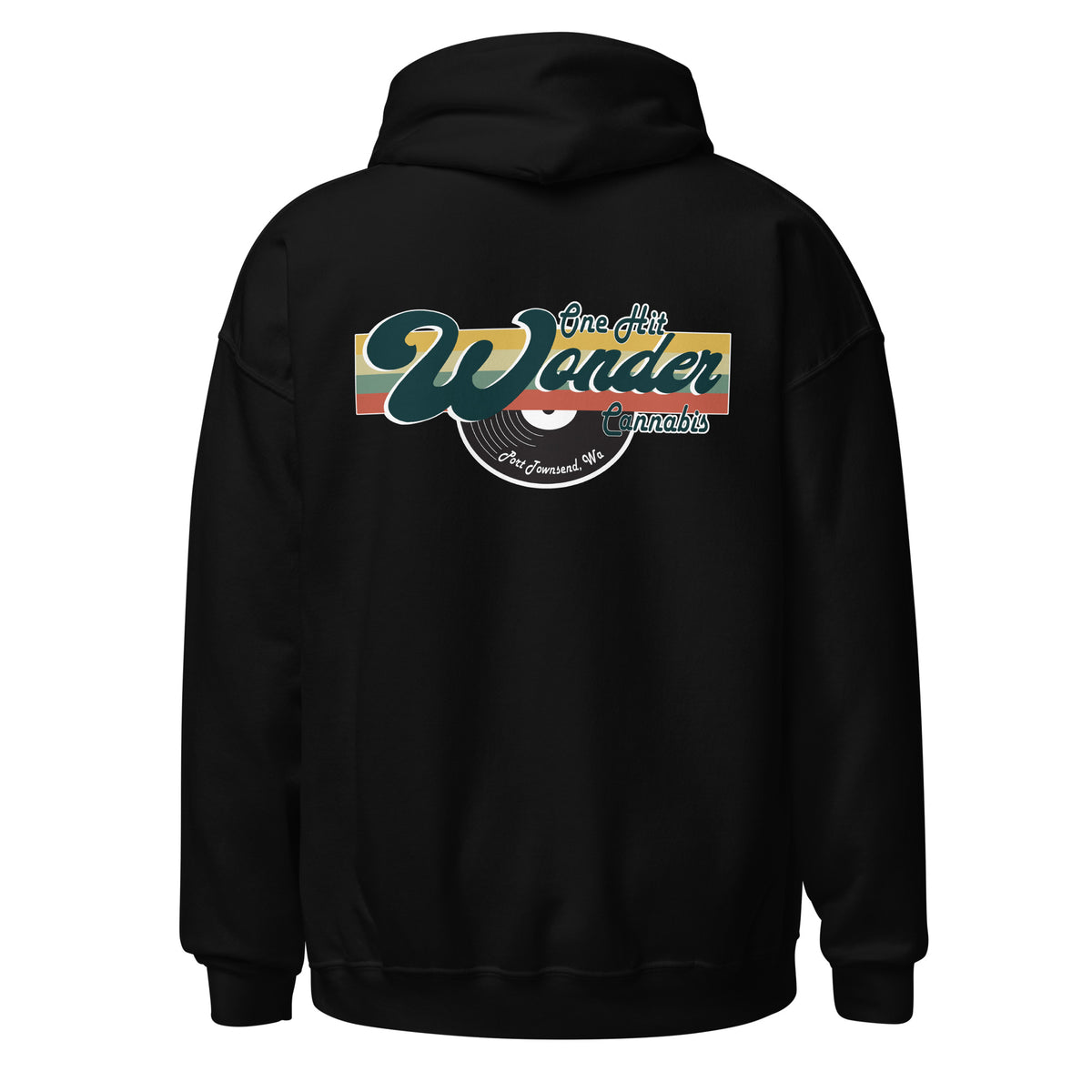 One Hit Wonder Port Townsend Logo Hoodie - Black, back