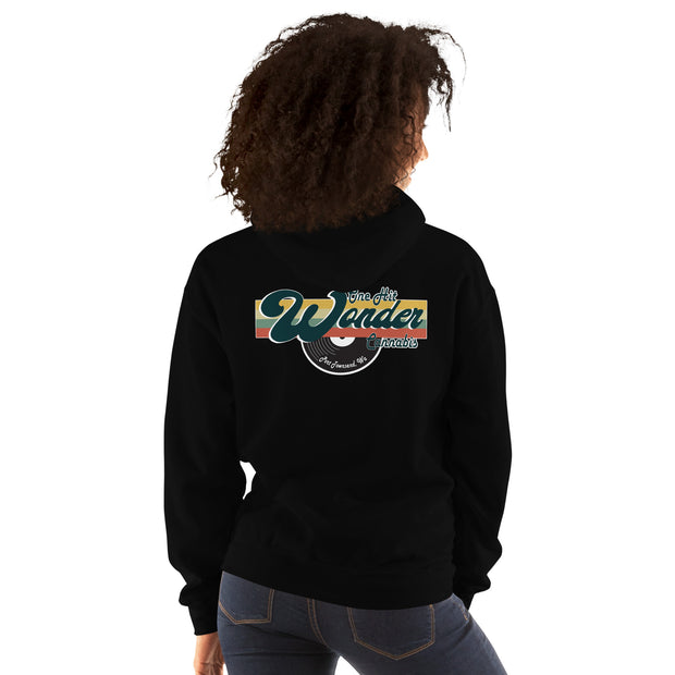 One Hit Wonder Port Townsend Logo Hoodie - Black, back, worn