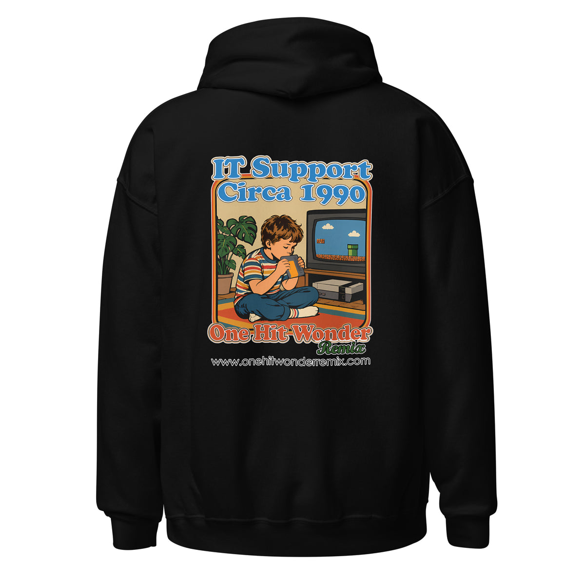 IT Support Circa 1990 Hoodie - Black, back
