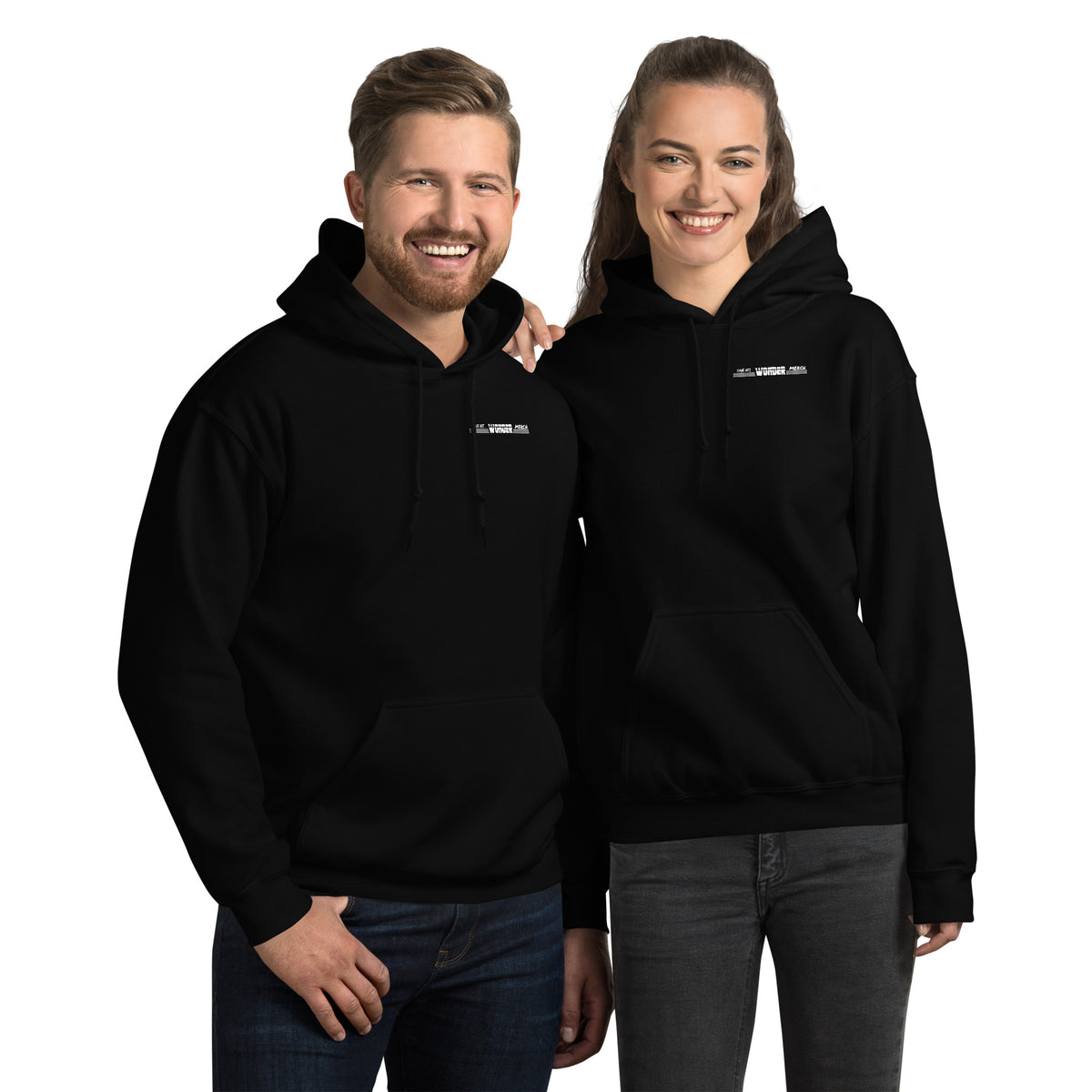 Don't You Forget About Me Hoodie - Black, front, worn (couple)