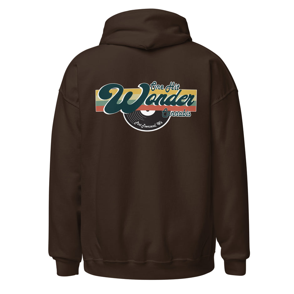 One Hit Wonder Port Townsend Logo Hoodie - Dark Chocolate, back