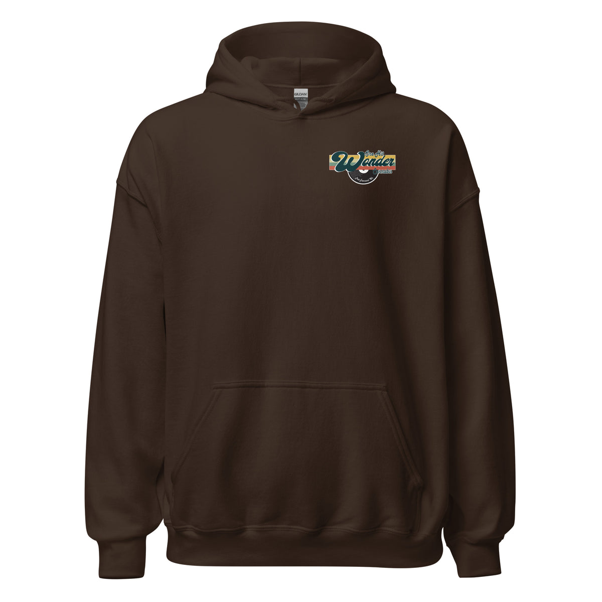 One Hit Wonder Port Townsend Logo Hoodie - Dark Chocolate, front