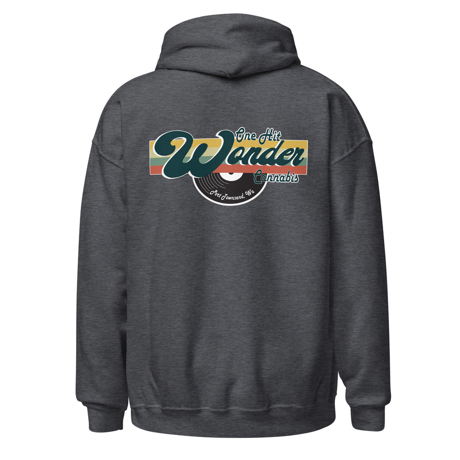 One Hit Wonder Port Townsend Logo Hoodie - Dark Heather, back