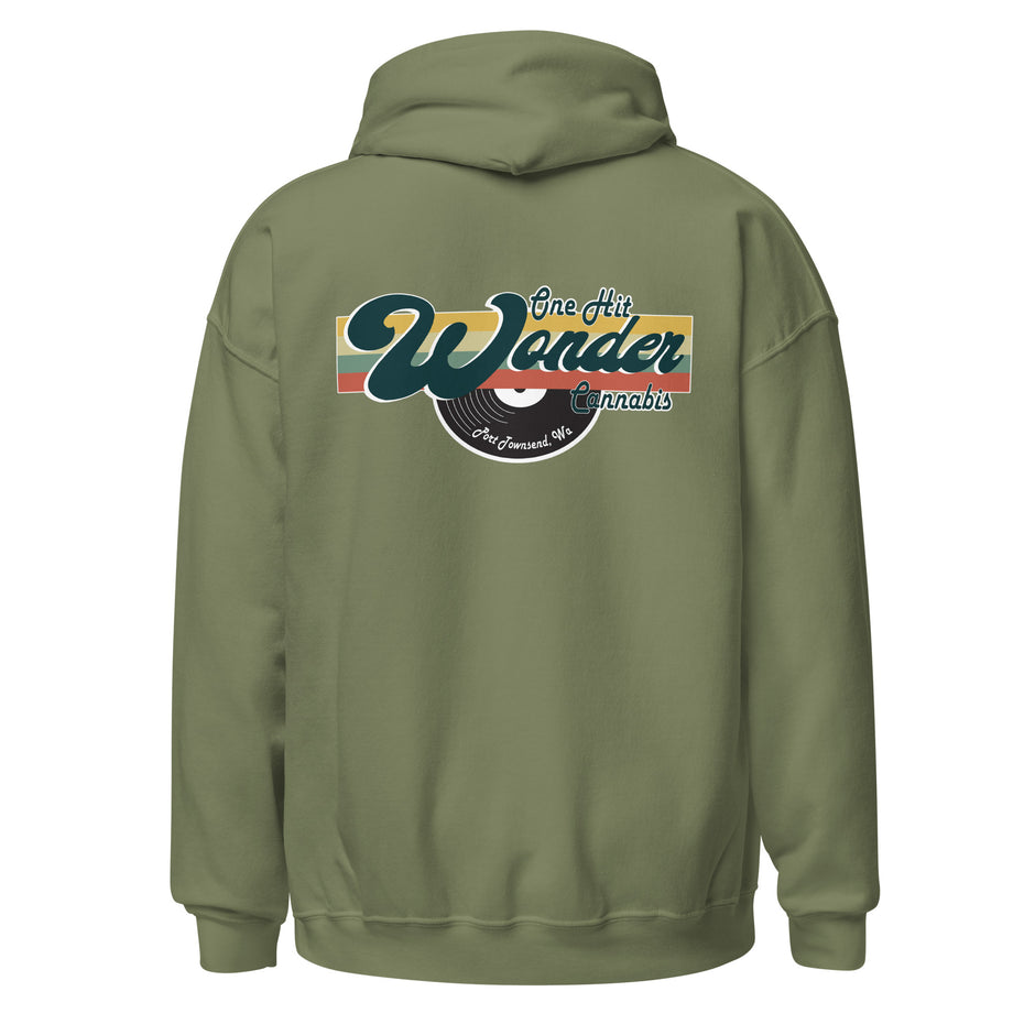 One Hit Wonder Port Townsend Logo Hoodie - Military Green, back