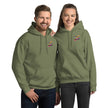 I Get Knocked Down Hoodie - Military Green, front, worn (couple)