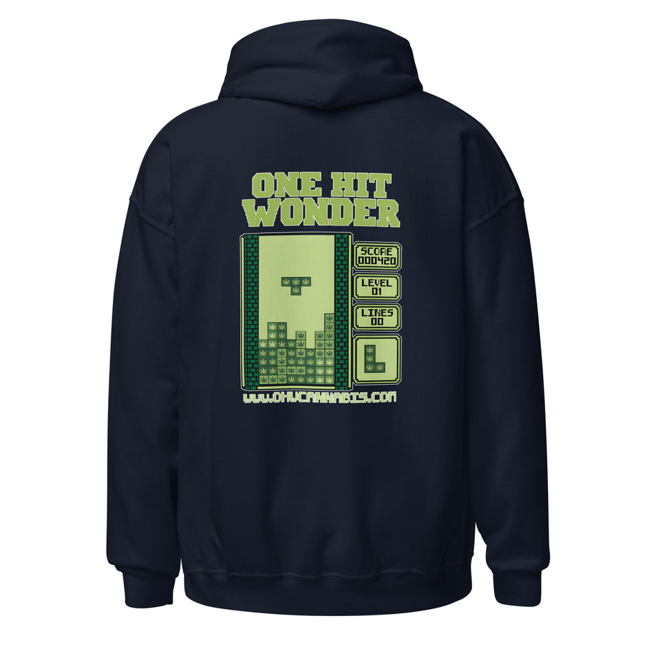 One Hit Wonder Block Stack Hoodie - Navy, back