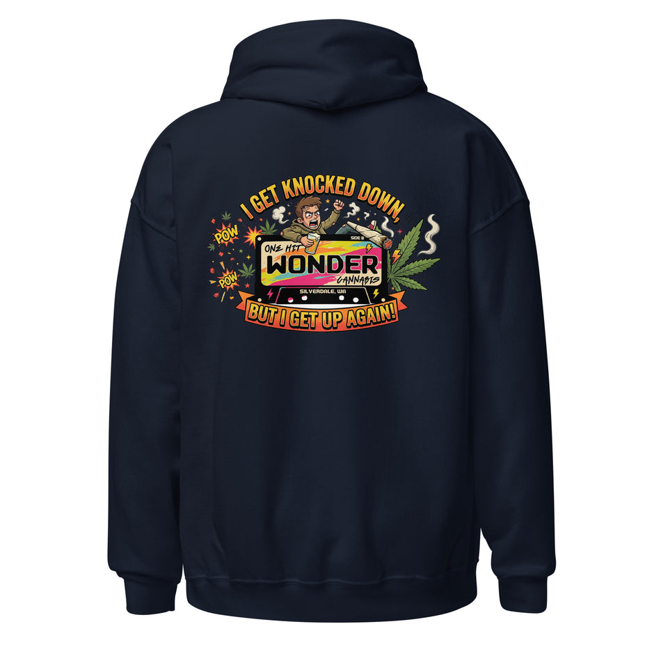 I Get Knocked Down Hoodie - Navy, back