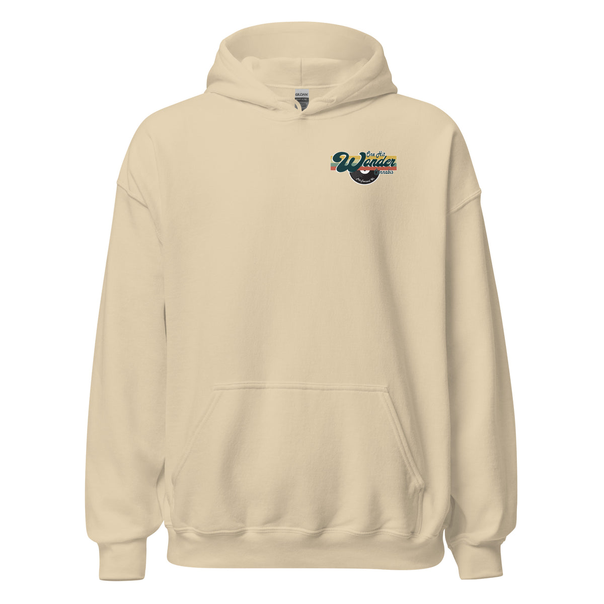 One Hit Wonder Port Townsend Logo Hoodie - Sand, front