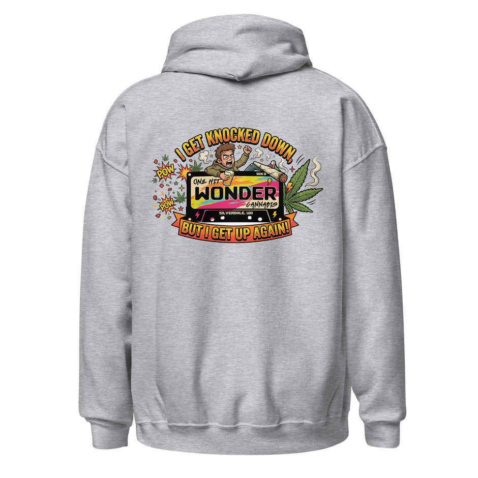 I Get Knocked Down Hoodie - Sport Grey, back